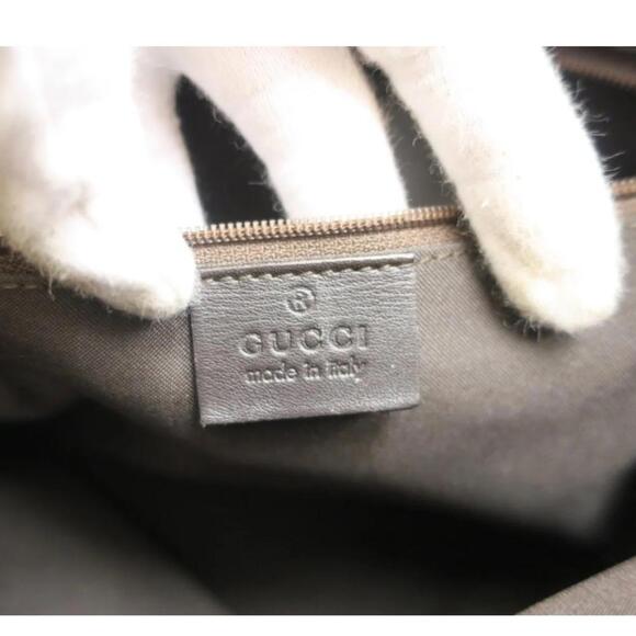 Gucci GG Web Canvas and Leather Tote Brown (GGXX089) - Picture 12 of 13